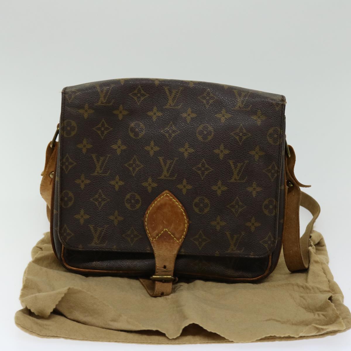 LOUIS VUITTON Monogram Cartouchiere GM Shoulder Bag M51252 LV Auth th4707