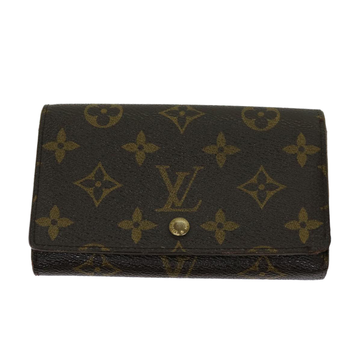 LOUIS VUITTON Monogram Porte Monnaie Billets Tresor Wallet M61730 LV Auth th4715