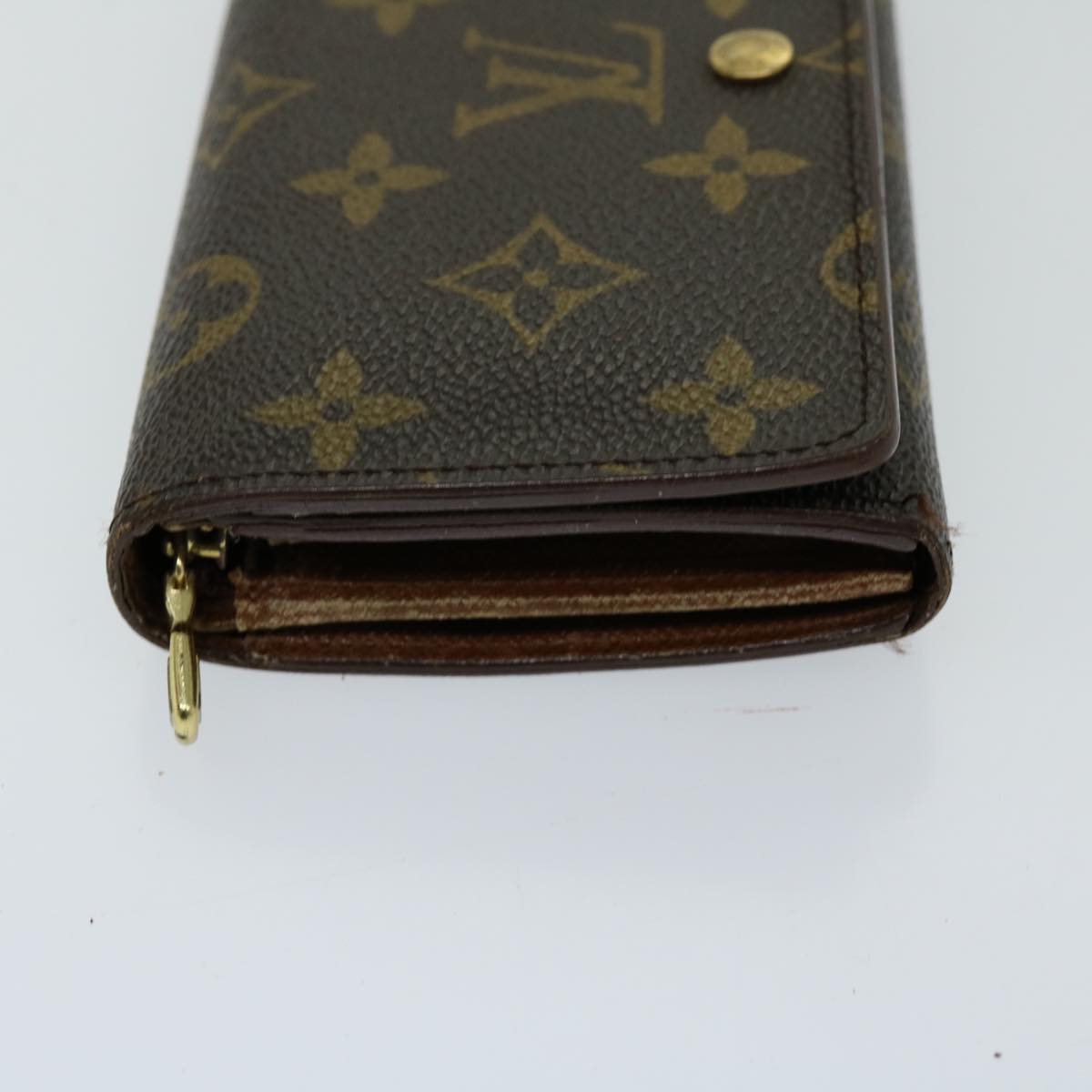 LOUIS VUITTON Monogram Porte Monnaie Billets Tresor Wallet M61730 LV Auth th4716