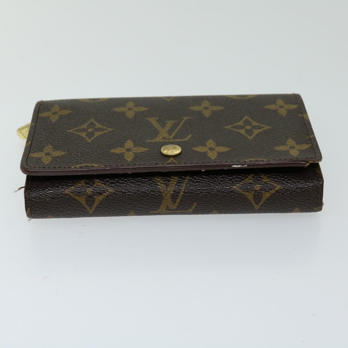 LOUIS VUITTON Monogram Porte Monnaie Billets Tresor Wallet M61730 LV Auth th4716