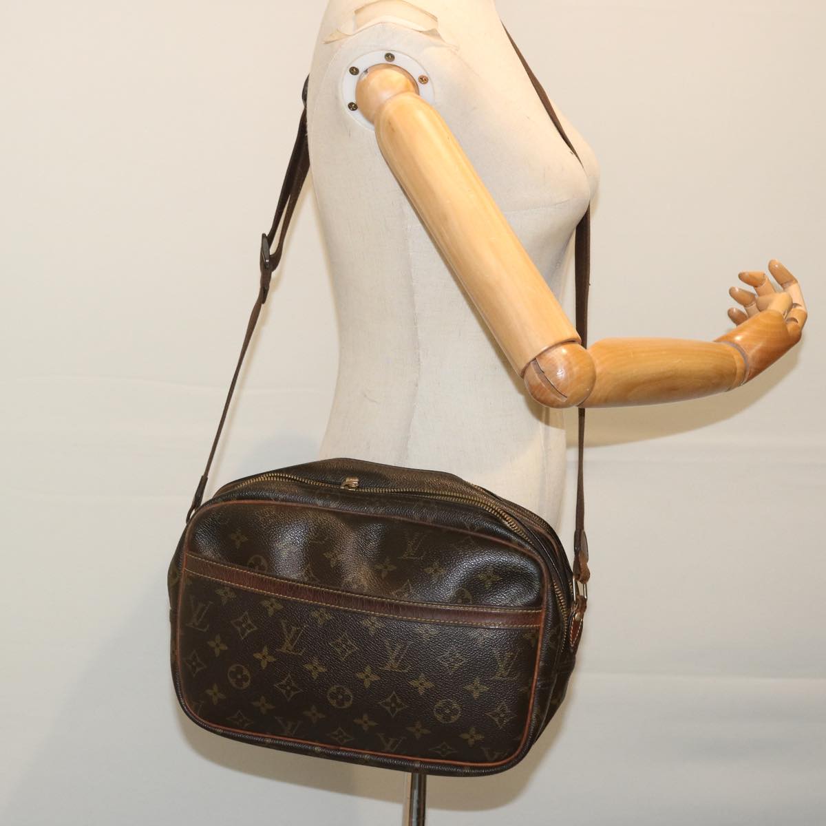 LOUIS VUITTON Monogram Reporter PM Shoulder Bag M45254 LV Auth th4736