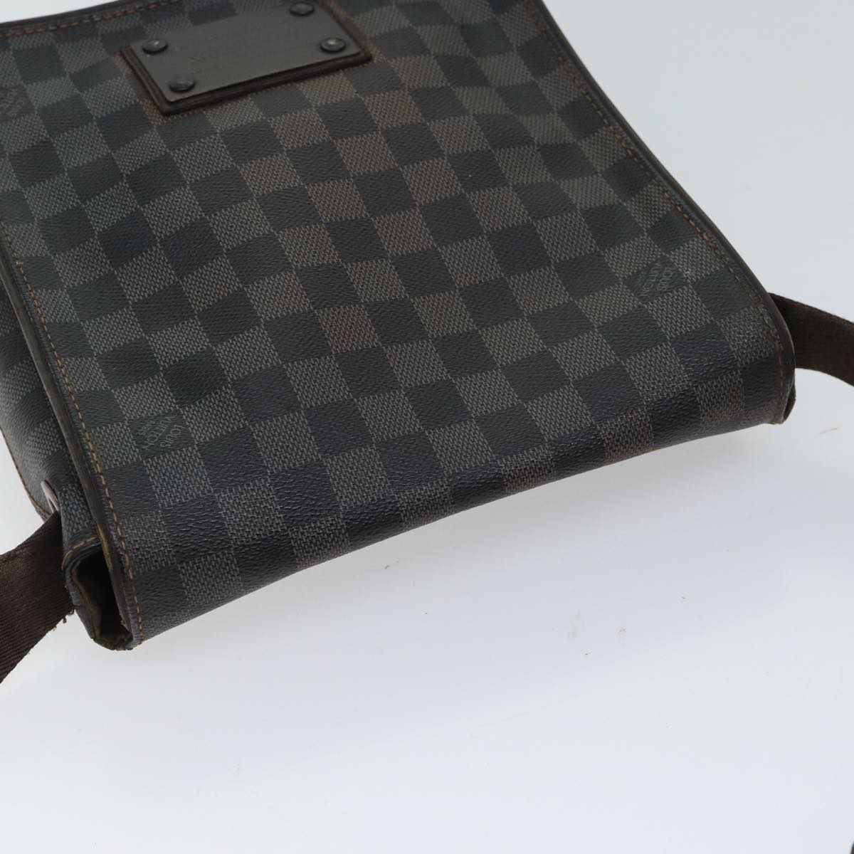 LOUIS VUITTON Damier Ebene Brooklyn PM Shoulder Bag N51210 LV Auth th4765