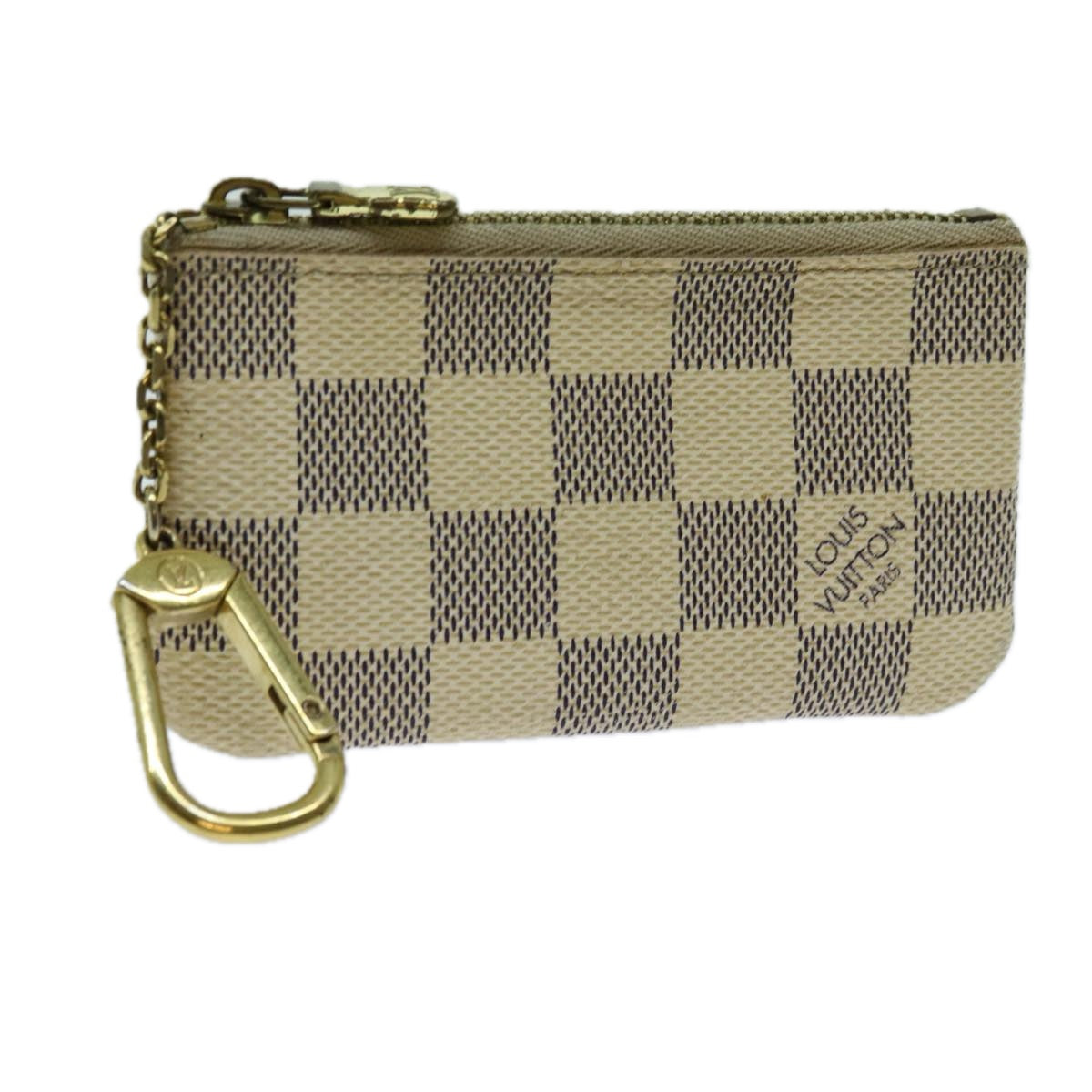 LOUIS VUITTON Damier Azur Pochette Cles Coin Purse N62659 LV Auth th4773