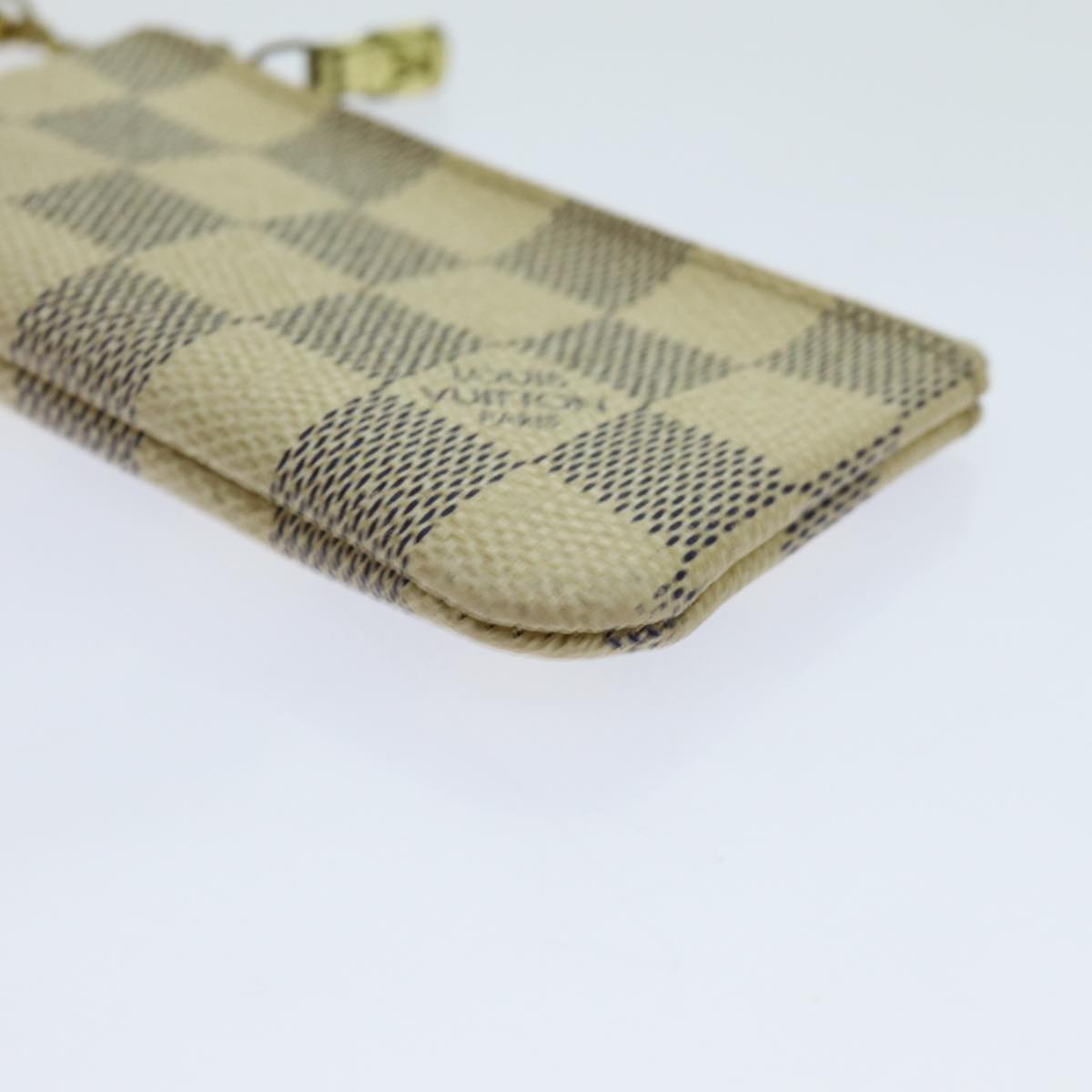 LOUIS VUITTON Damier Azur Pochette Cles Coin Purse N62659 LV Auth th4773