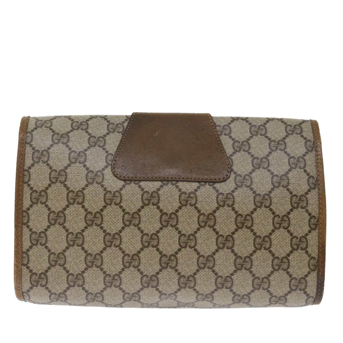 GUCCI GG Supreme Web Sherry Line Clutch Bag Beige Green 89 01 030 Auth th4776 - 0