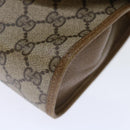 GUCCI GG Supreme Web Sherry Line Clutch Bag Beige Green 89 01 030 Auth th4776-14