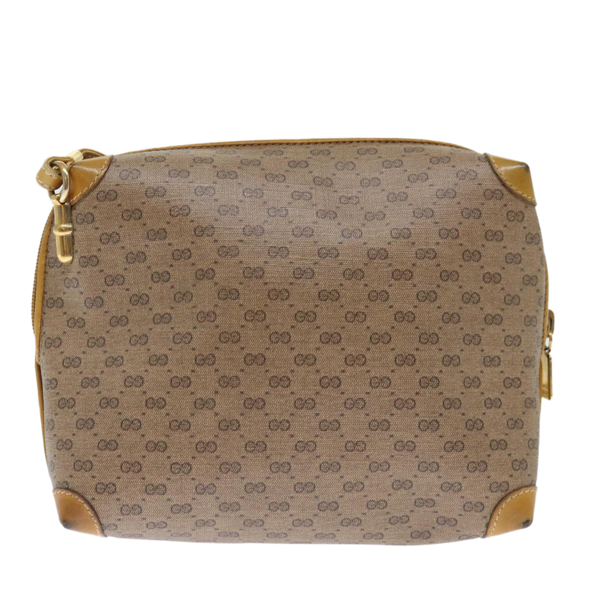 GUCCI Micro GG Supreme Shoulder Bag PVC Beige 007 104 4916 Auth th4789 - 0