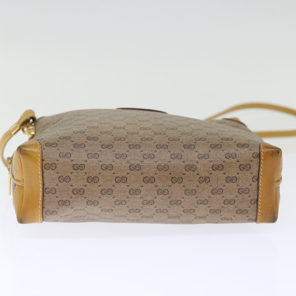 GUCCI Micro GG Supreme Shoulder Bag PVC Beige 007 104 4916 Auth th4789