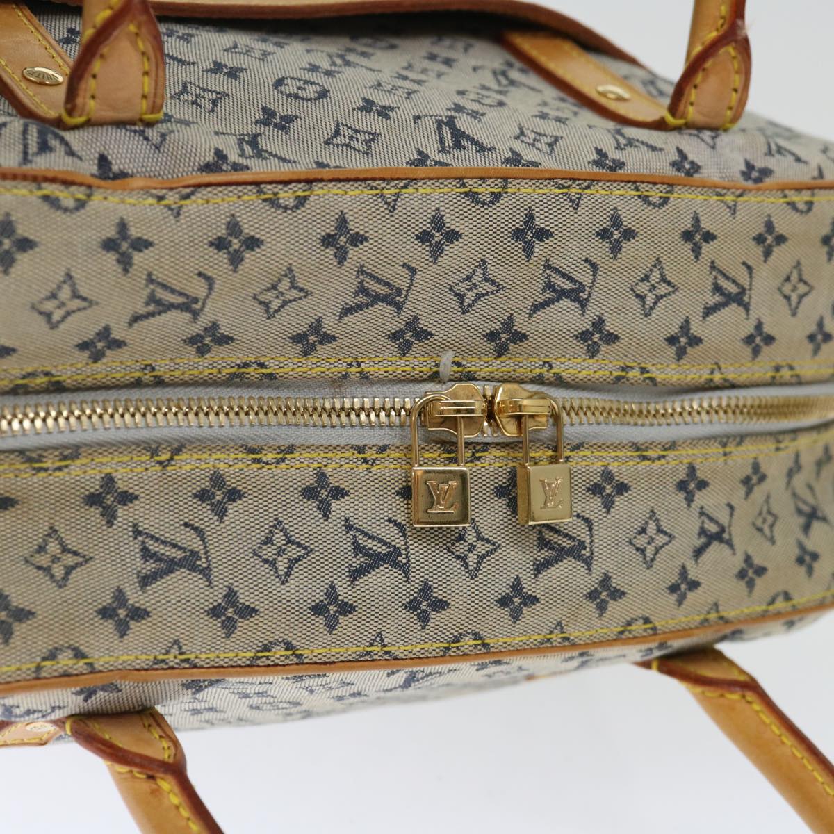 LOUIS VUITTON Monogram mini Marie Hand Bag Blue M92003 LV Auth th4795