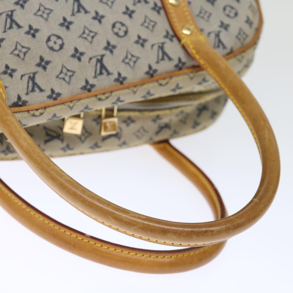 LOUIS VUITTON Monogram mini Marie Hand Bag Blue M92003 LV Auth th4795