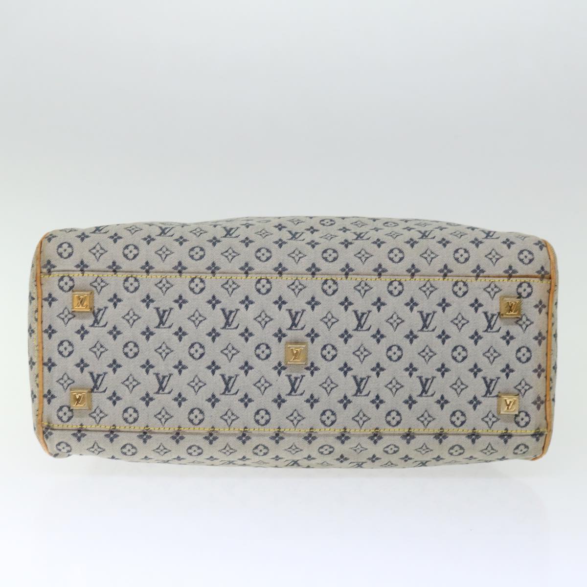 LOUIS VUITTON Monogram mini Marie Hand Bag Blue M92003 LV Auth th4795