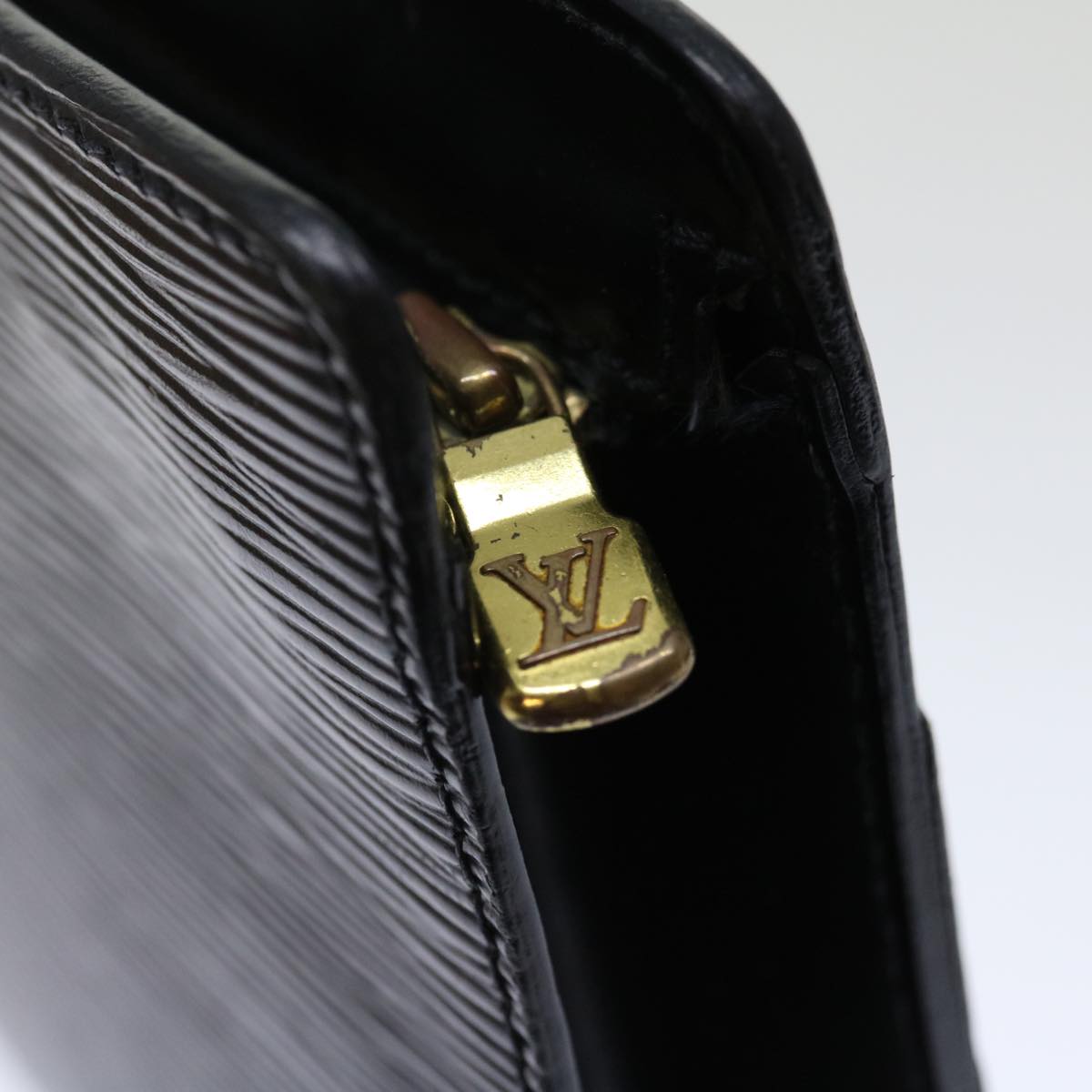 LOUIS VUITTON Epi Pochette Homme Clutch Bag Black M52522 LV Auth th4797