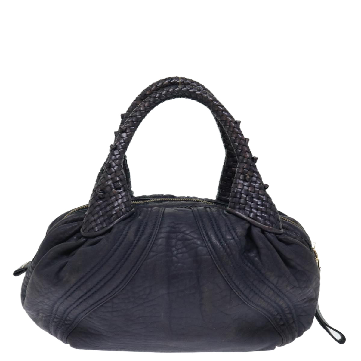 FENDI Spy bag Hand Bag Leather Purple Auth th4808 - 0