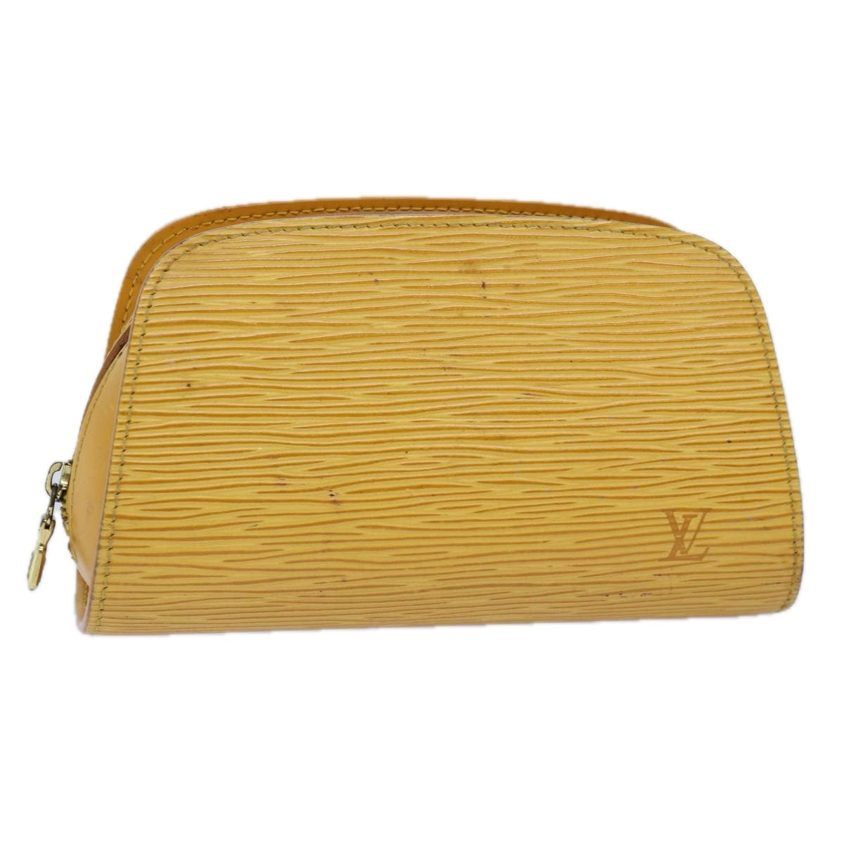 LOUIS VUITTON Epi Dauphine PM Pouch Yellow M48449 LV Auth th4880