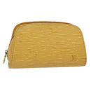 LOUIS VUITTON Epi Dauphine PM Pouch Yellow M48449 LV Auth th4880-1
