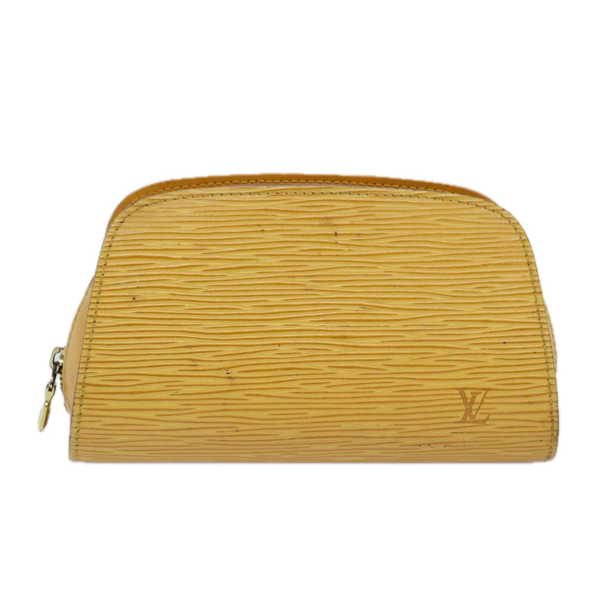 LOUIS VUITTON Epi Dauphine PM Pouch Yellow M48449 LV Auth th4880