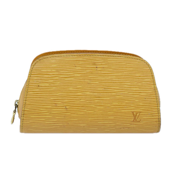 LOUIS VUITTON Epi Dauphine PM Pouch Yellow M48449 LV Auth th4880