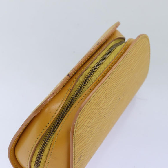LOUIS VUITTON Epi Dauphine PM Pouch Yellow M48449 LV Auth th4880