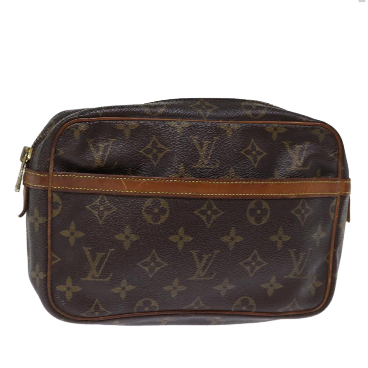 LOUIS VUITTON Monogram Compiegne 23 Clutch Bag M51847 LV Auth th4888