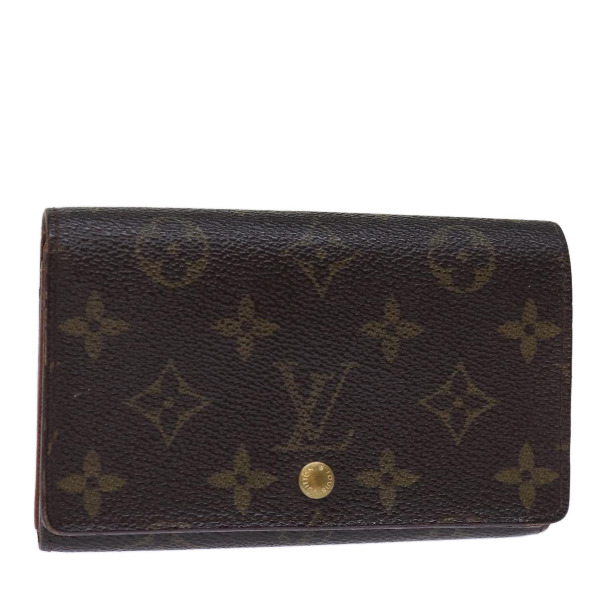 LOUIS VUITTON Monogram Porte Monnaie Billets Tresor Wallet M61730 LV Auth th4891