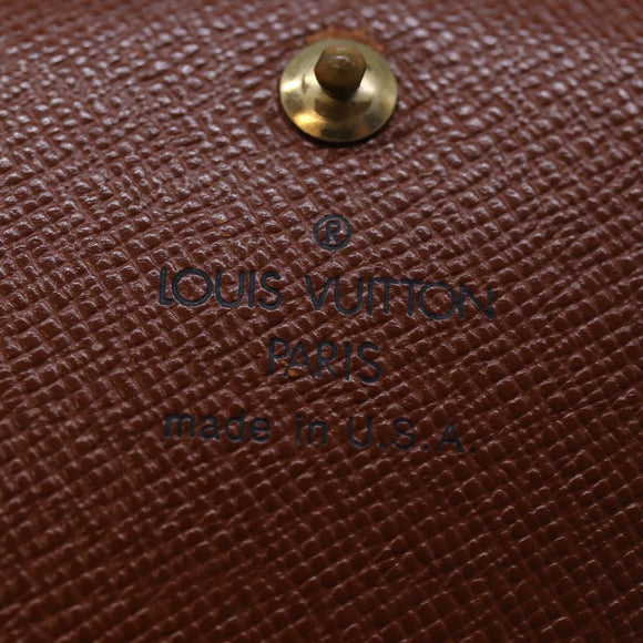 LOUIS VUITTON Monogram Porte Monnaie Billets Tresor Wallet M61730 LV Auth th4891