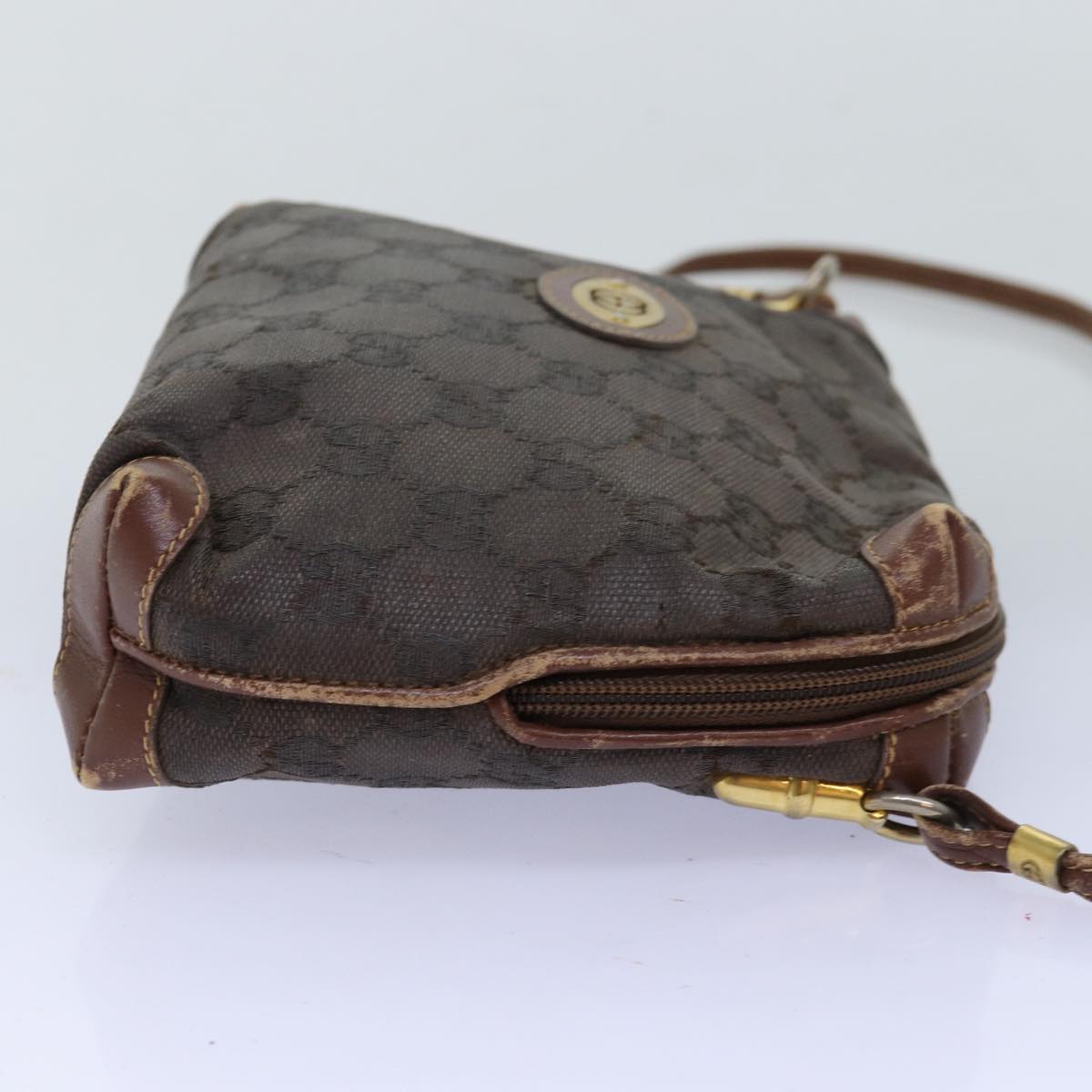 GUCCI GG Canvas Shoulder Bag Brown 007 104 4916 Auth th4893