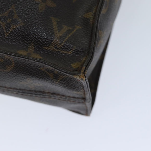 LOUIS VUITTON Monogram Sac Plat Hand Bag M51140 LV Auth th4922