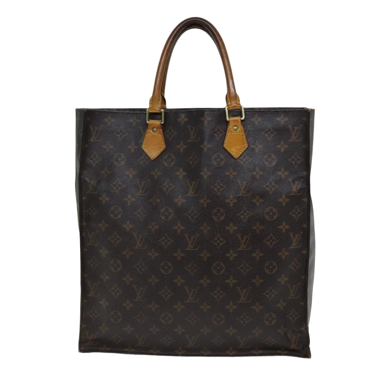 LOUIS VUITTON Monogram Sac Plat Hand Bag M51140 LV Auth th4922 - 0