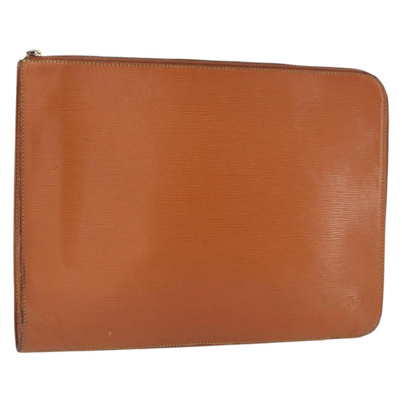 LOUIS VUITTON Epi Poche Document Briefcase Zipangu Gold M54498 LV Auth th4962