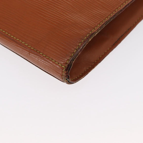 LOUIS VUITTON Epi Poche Document Briefcase Zipangu Gold M54498 LV Auth th4962