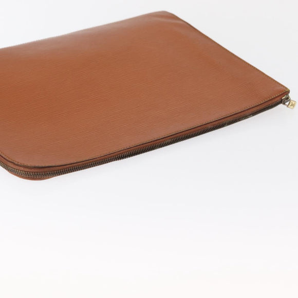 LOUIS VUITTON Epi Poche Document Briefcase Zipangu Gold M54498 LV Auth th4962