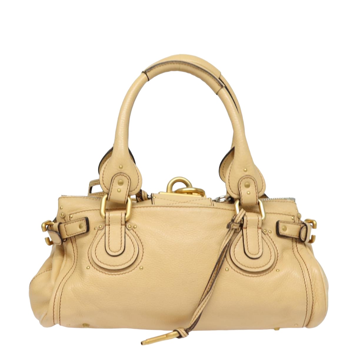 Chloe Paddington Hand Bag Leather Beige 02 13 51 65 5276 Auth th4974 - 0