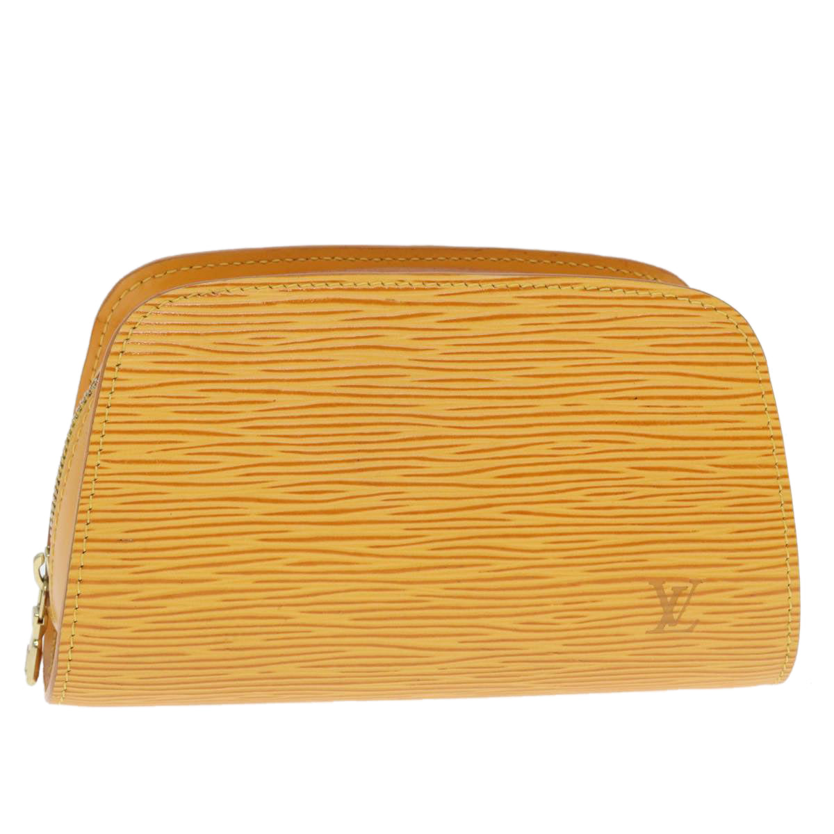 LOUIS VUITTON Epi Dauphine PM Pouch Yellow M48449 LV Auth th4988