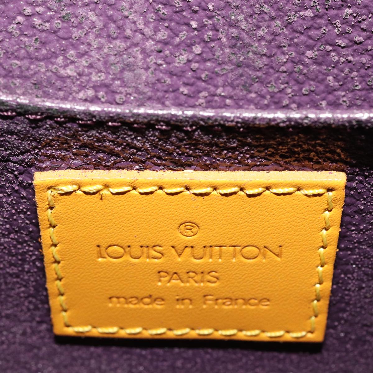 LOUIS VUITTON Epi Dauphine PM Pouch Yellow M48449 LV Auth th4988