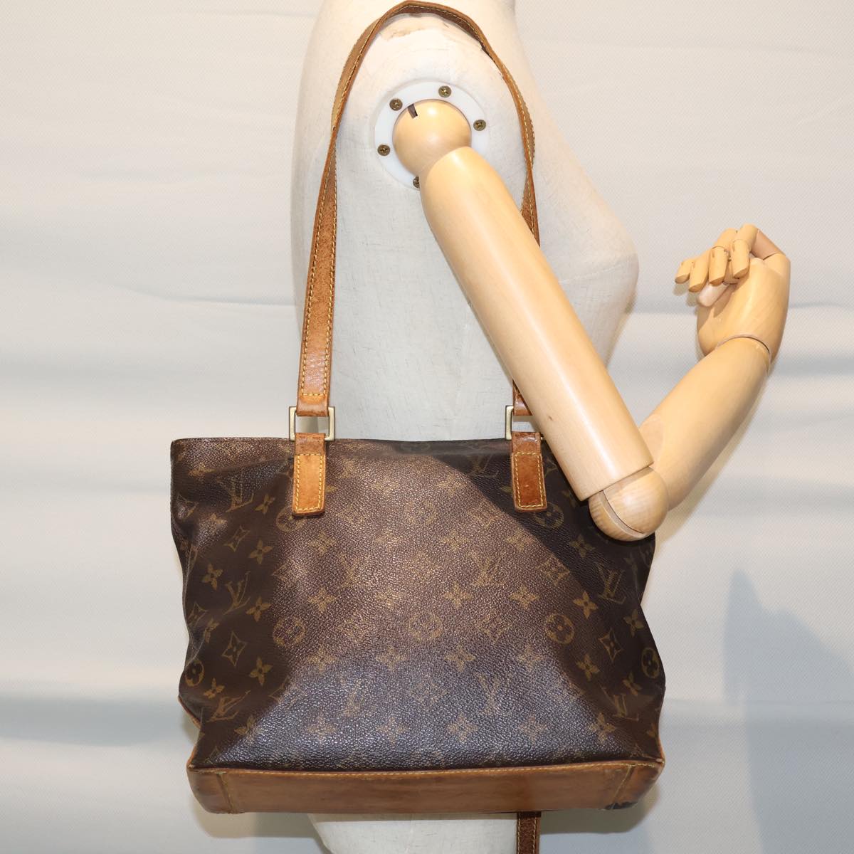 LOUIS VUITTON Monogram Cabas Piano Tote Bag M51148 LV Auth th5005