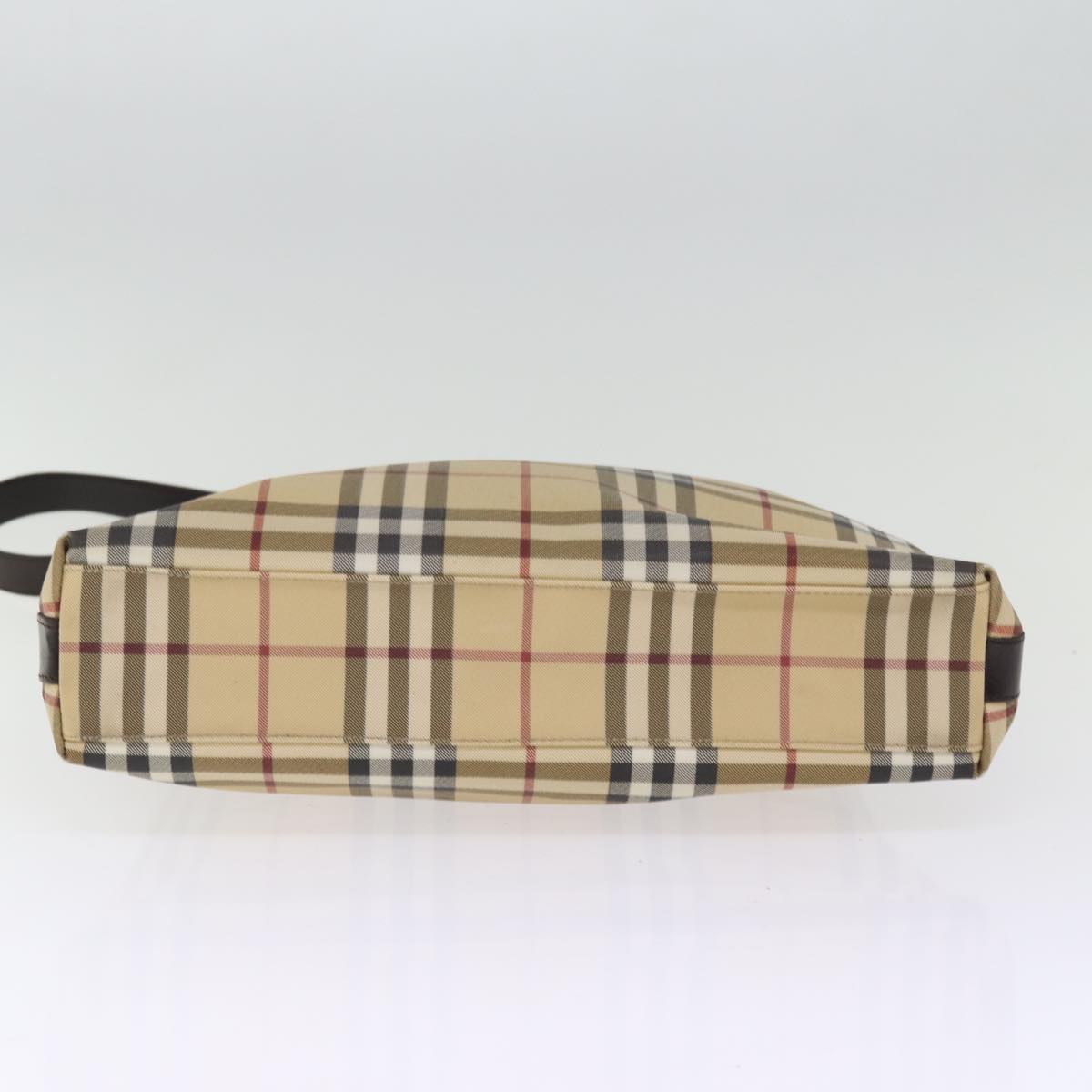 BURBERRY Nova Check Shoulder Bag Canvas Beige Auth th5019