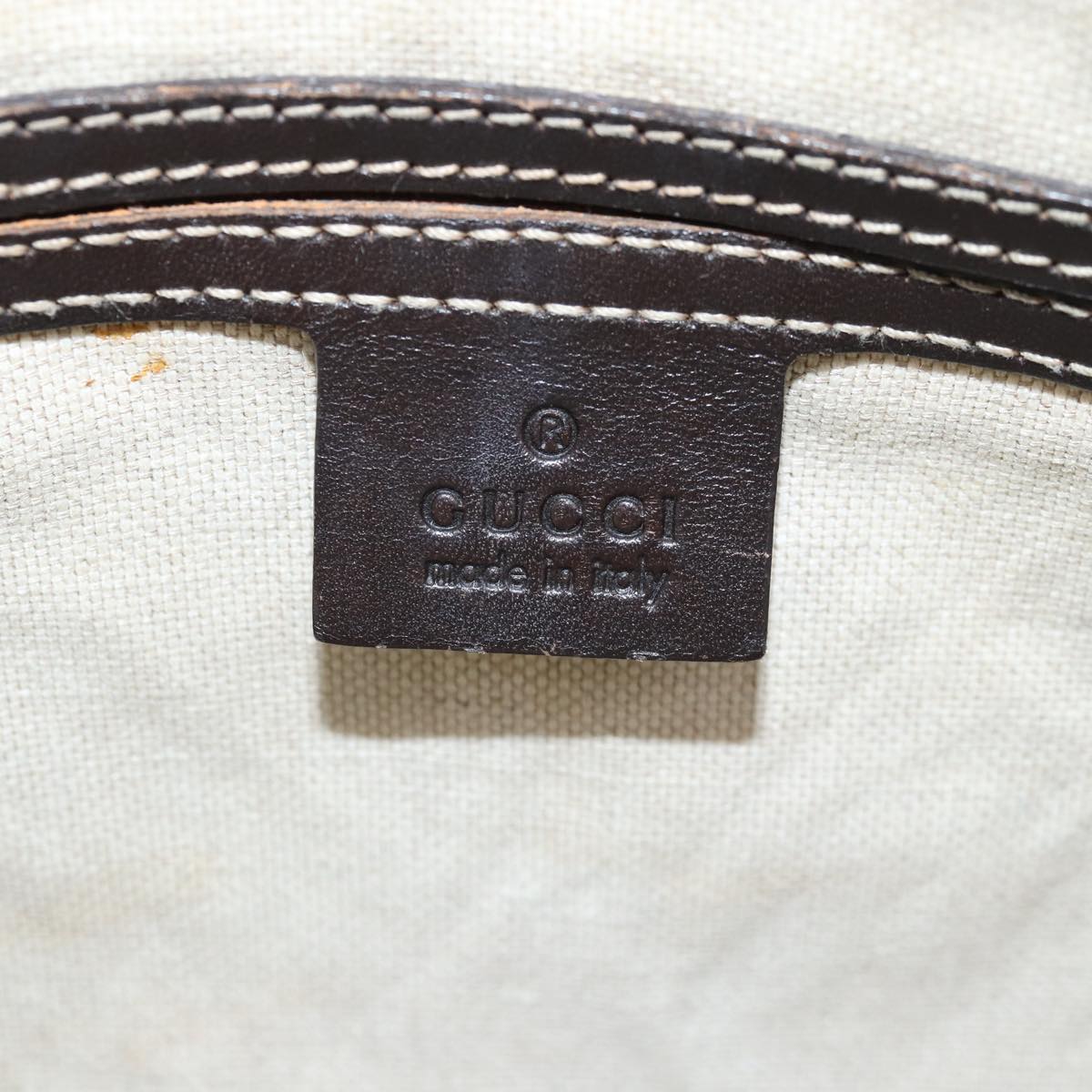 GUCCI GG Supreme Shoulder Bag PVC Leather Beige 295257 Auth th5026