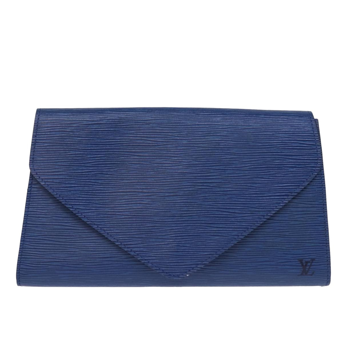 LOUIS VUITTON Epi Art Deco Clutch Bag Blue M52635 LV Auth th5035