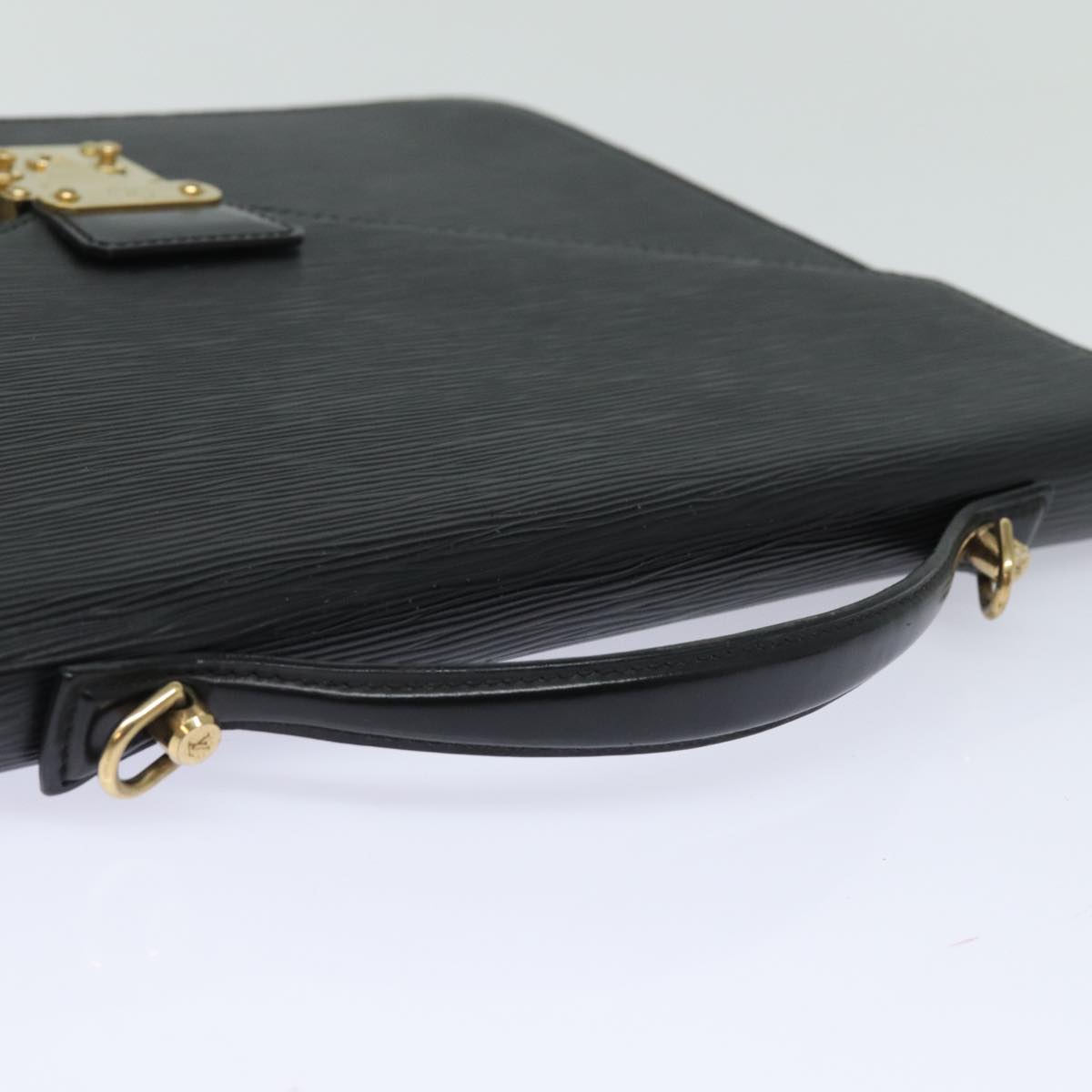 LOUIS VUITTON Epi Porte Documents Bandouliere Briefcase Black M54467 Auth th5047