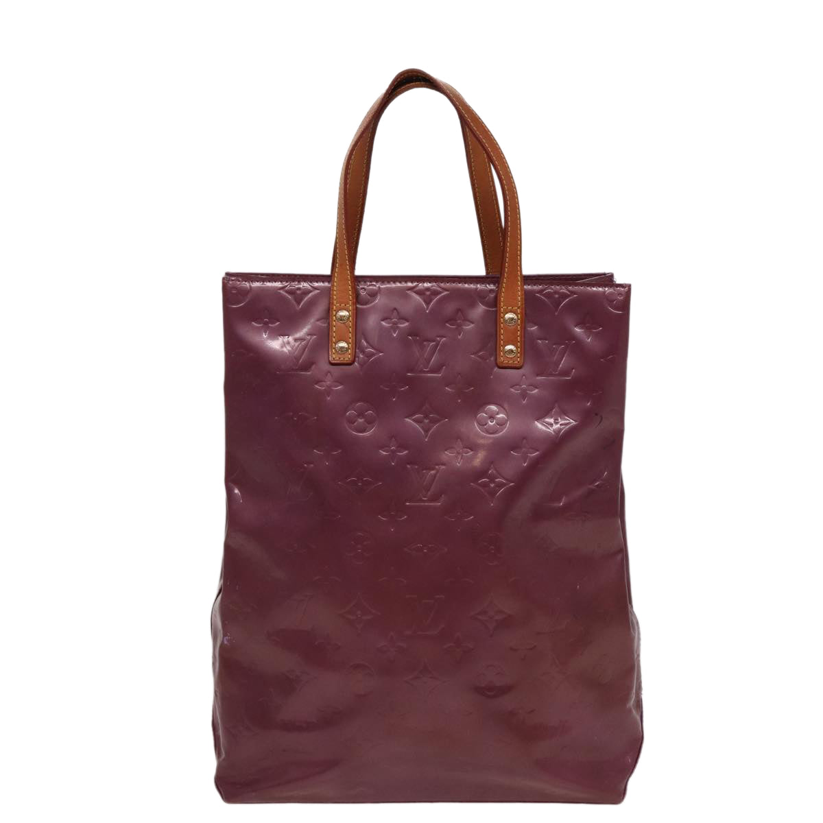 LOUIS VUITTON Monogram Vernis Reade MM Tote Bag Viole M91087 LV Auth th5055 - 0