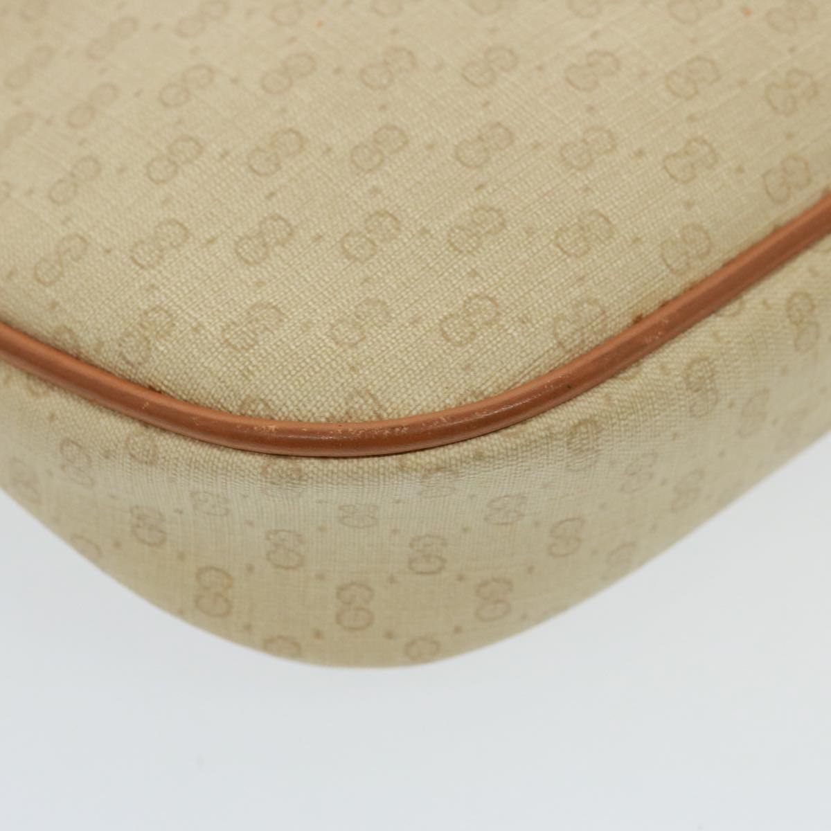 GUCCI Micro GG Supreme Shoulder Bag PVC Leather Beige 007 983 1113 Auth th5073