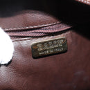 BALLY Chain Quilted Tote Bag Leather Brown Auth th5078-17