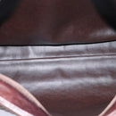 BALLY Chain Quilted Tote Bag Leather Brown Auth th5078-12