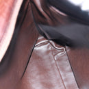 BALLY Chain Quilted Tote Bag Leather Brown Auth th5078-19