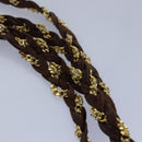 BALLY Chain Quilted Tote Bag Leather Brown Auth th5078-8