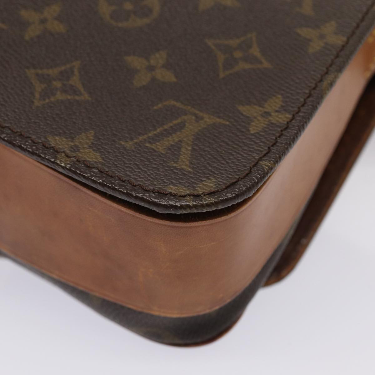 LOUIS VUITTON Monogram Cartouchiere MM Vintage Shoulder Bag M51253 Auth th5110