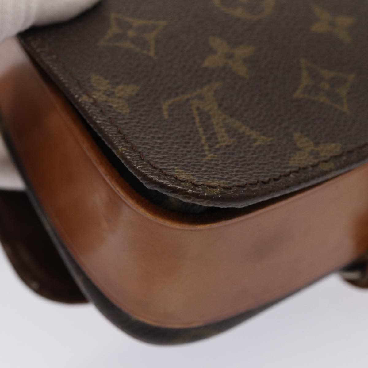 LOUIS VUITTON Monogram Cartouchiere MM Vintage Shoulder Bag M51253 Auth th5110