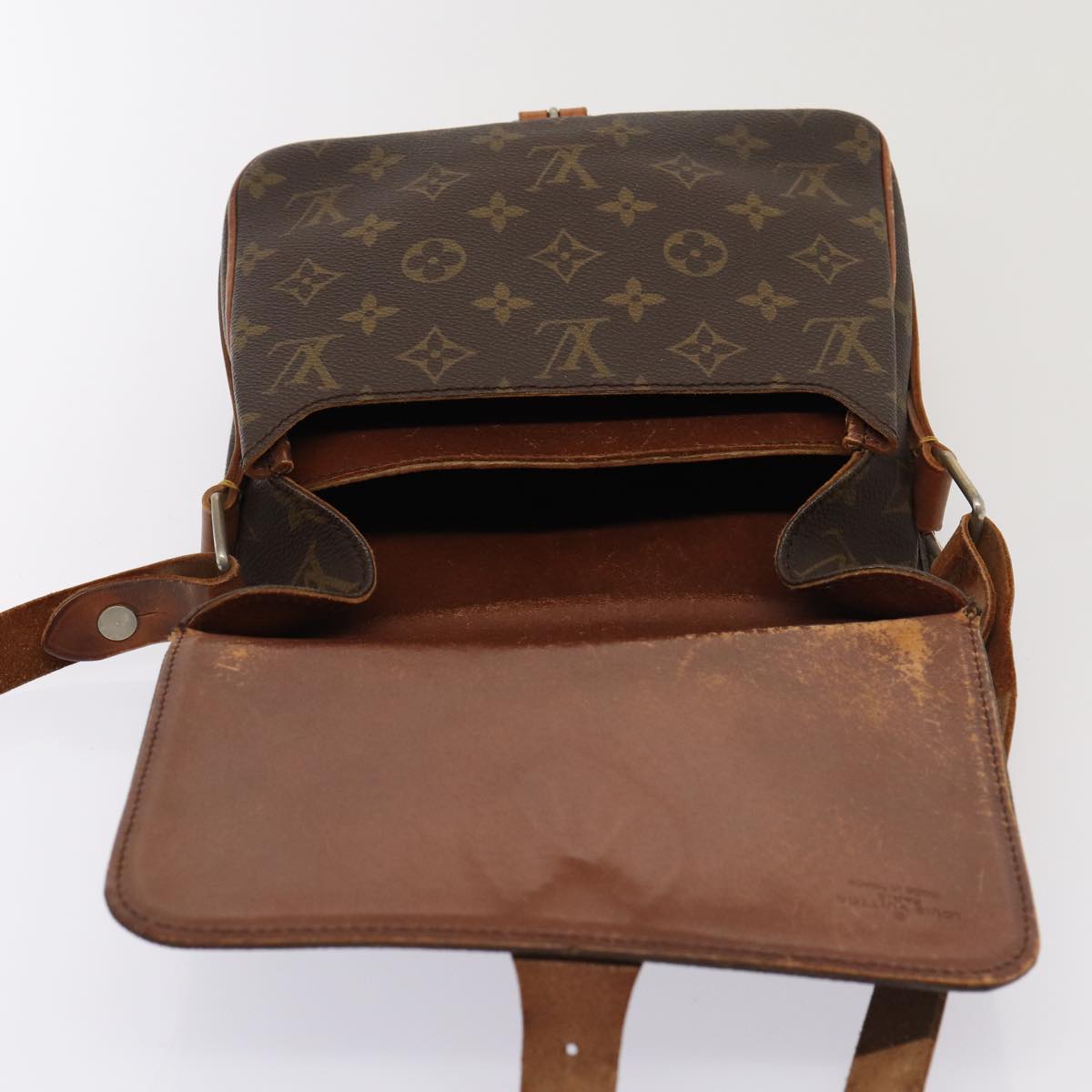 LOUIS VUITTON Monogram Cartouchiere MM Vintage Shoulder Bag M51253 Auth th5110