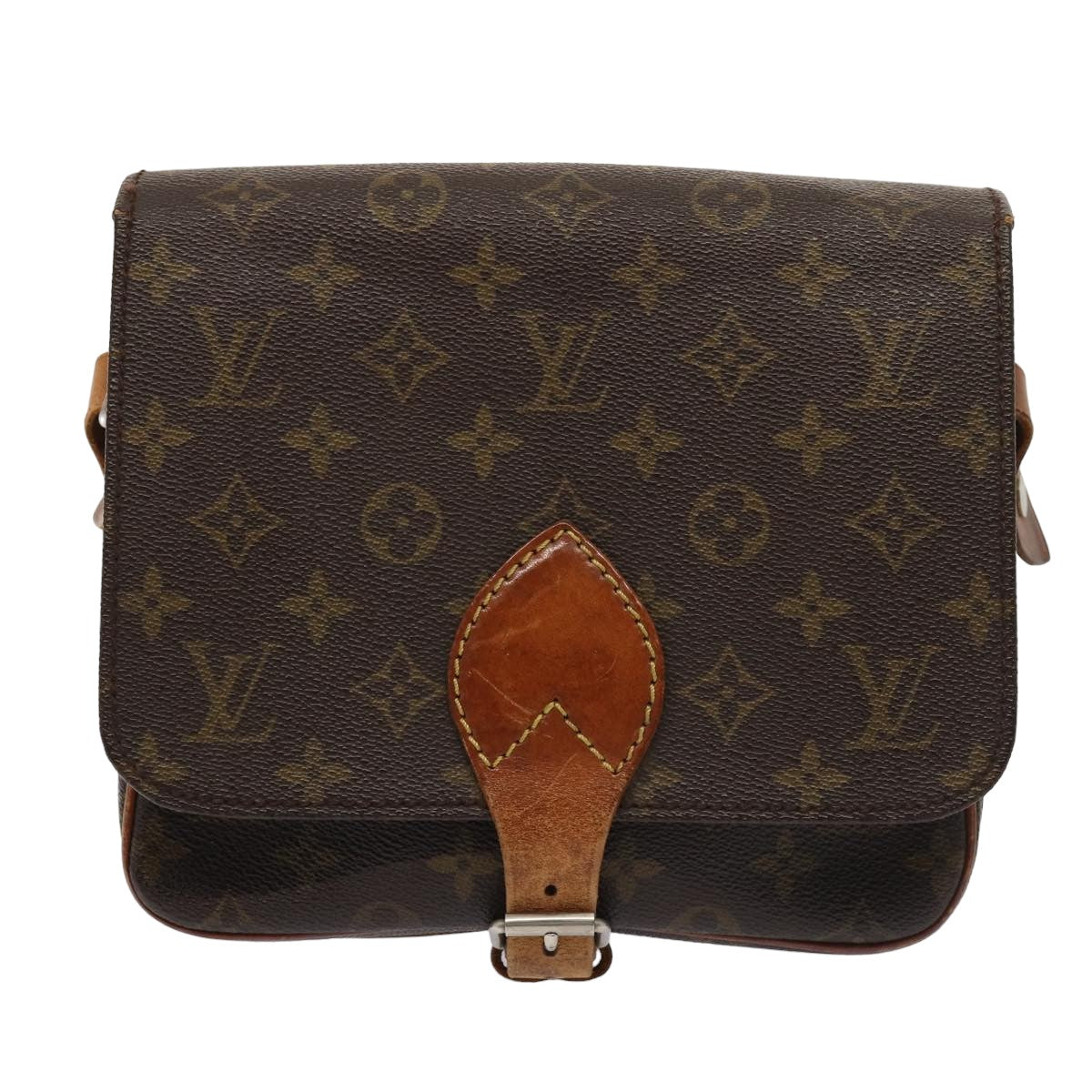 LOUIS VUITTON Monogram Cartouchiere MM Vintage Shoulder Bag M51253 Auth th5110