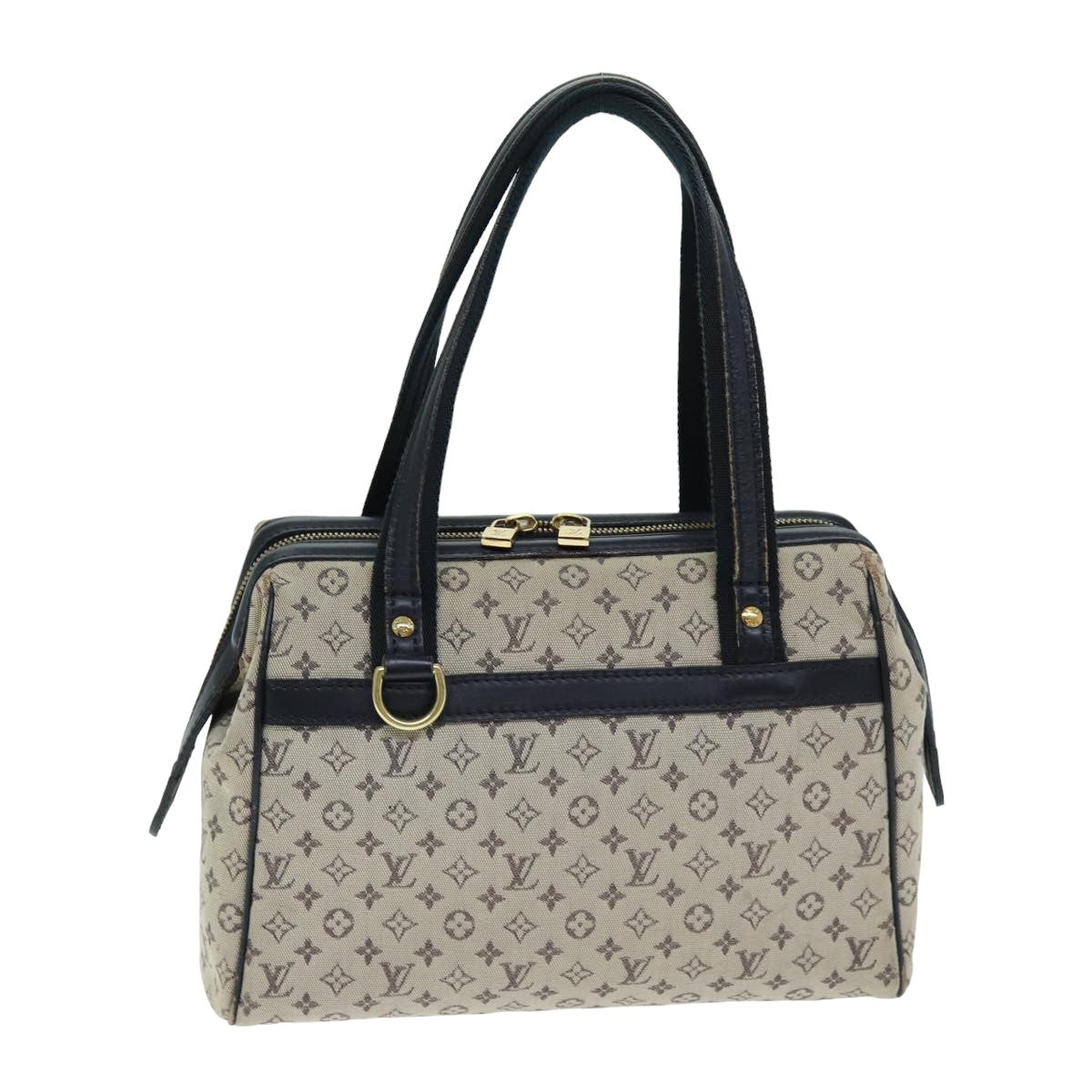 LOUIS VUITTON Monogram Mini Josephine PM Hand Bag Blue M92049 LV Auth th5118